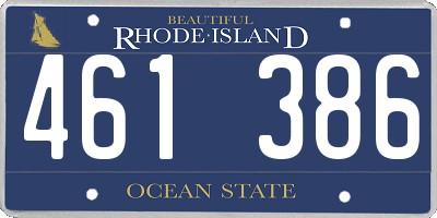 RI license plate 461386