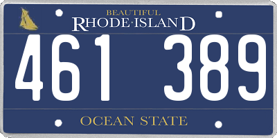 RI license plate 461389