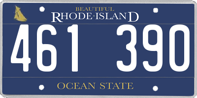 RI license plate 461390