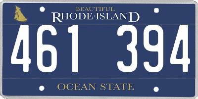 RI license plate 461394