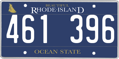 RI license plate 461396