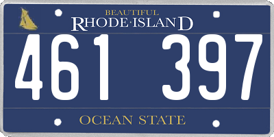 RI license plate 461397