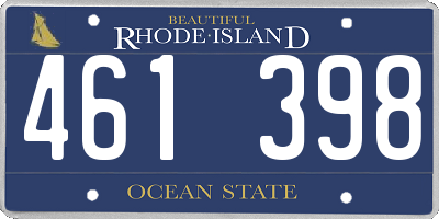 RI license plate 461398