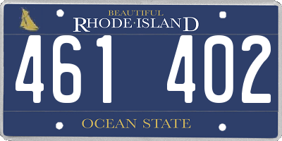 RI license plate 461402