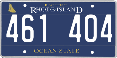 RI license plate 461404