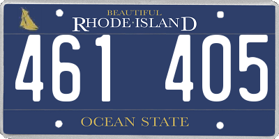 RI license plate 461405