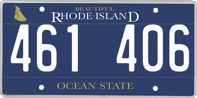 RI license plate 461406