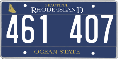RI license plate 461407