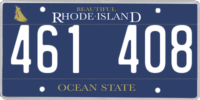 RI license plate 461408