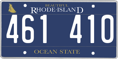 RI license plate 461410