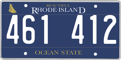RI license plate 461412