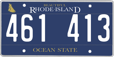 RI license plate 461413