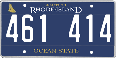 RI license plate 461414