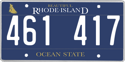 RI license plate 461417