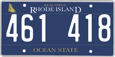 RI license plate 461418