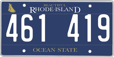 RI license plate 461419