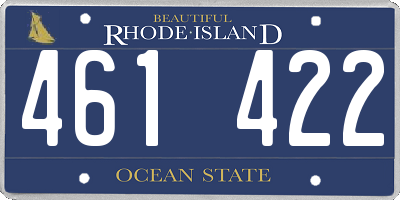 RI license plate 461422