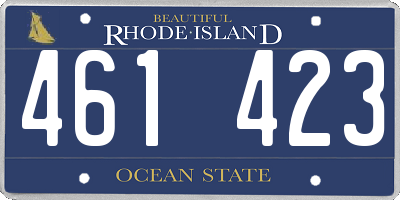 RI license plate 461423