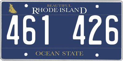 RI license plate 461426