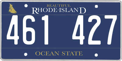 RI license plate 461427