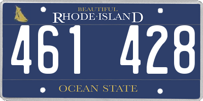 RI license plate 461428