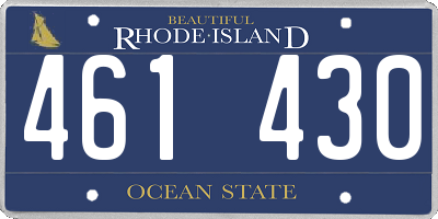 RI license plate 461430