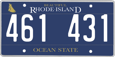 RI license plate 461431