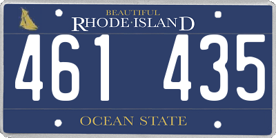 RI license plate 461435