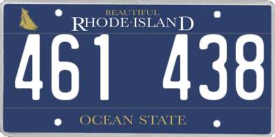 RI license plate 461438