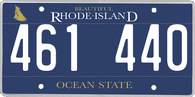 RI license plate 461440