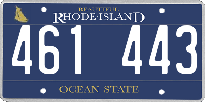 RI license plate 461443