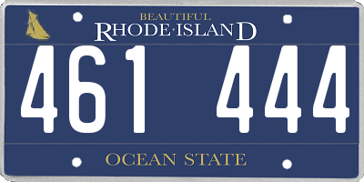 RI license plate 461444