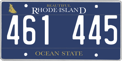 RI license plate 461445