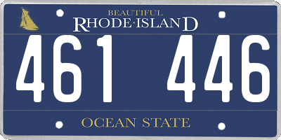 RI license plate 461446