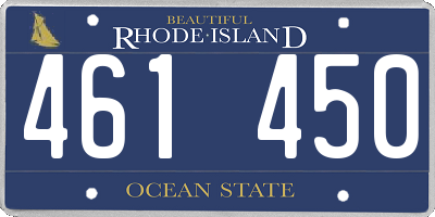 RI license plate 461450