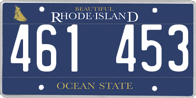 RI license plate 461453