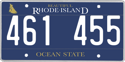 RI license plate 461455