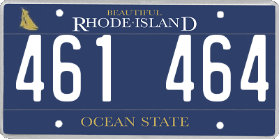 RI license plate 461464
