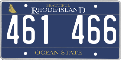 RI license plate 461466