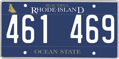 RI license plate 461469