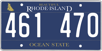 RI license plate 461470