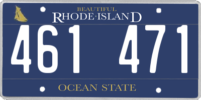 RI license plate 461471