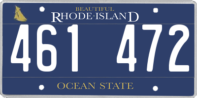 RI license plate 461472