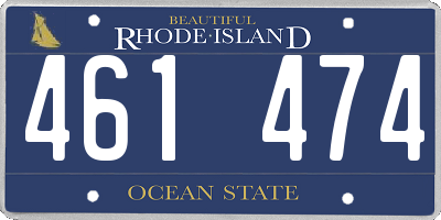 RI license plate 461474