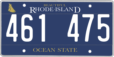 RI license plate 461475