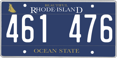 RI license plate 461476