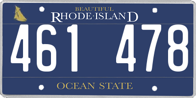 RI license plate 461478