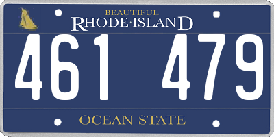 RI license plate 461479