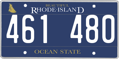 RI license plate 461480