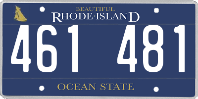 RI license plate 461481